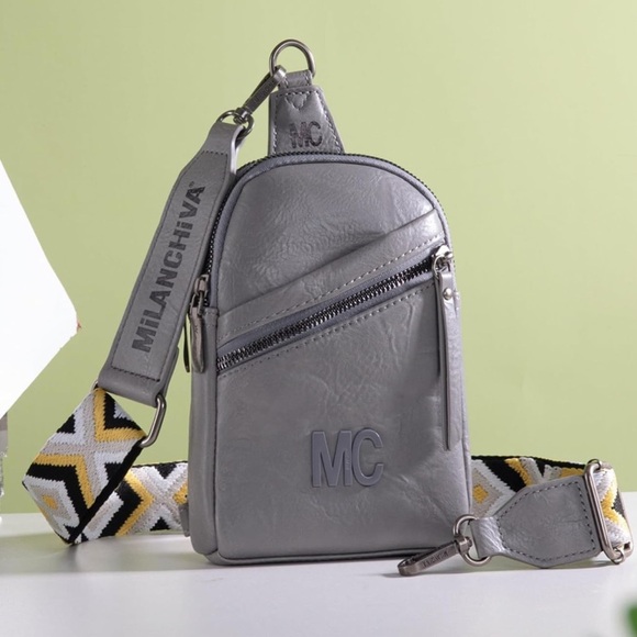 Grey sling bag with guitar strap - Picture 7 of 7